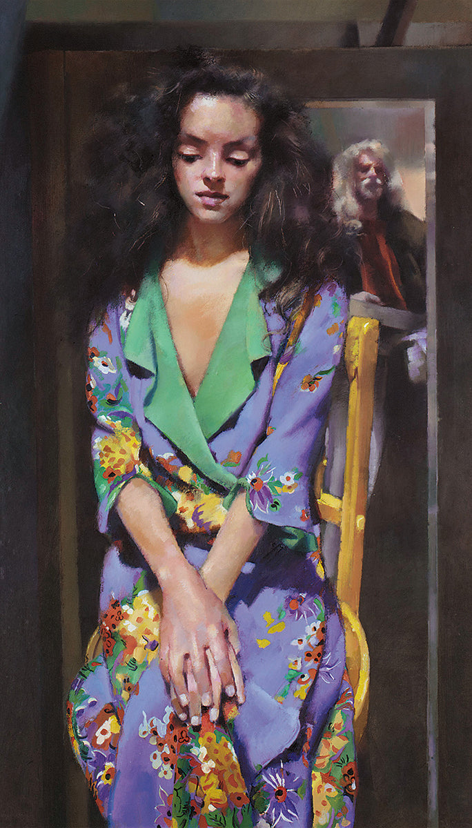 The Painter with Anna Navas – 'Anna in Purple Dress'. 1991 – The Lenkiewicz  Archive
