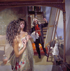 The Painter with Anna (III) - white shawl. 1993